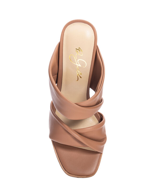 42 Gold Leven Sheep Leather Heel - Tan - Gabrielle&