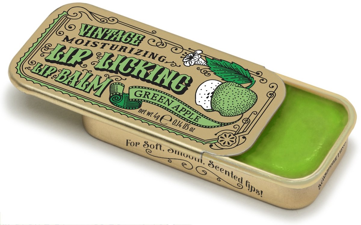 Vintage Lip Balm Tin - Green Apple - Gabrielle's Biloxi