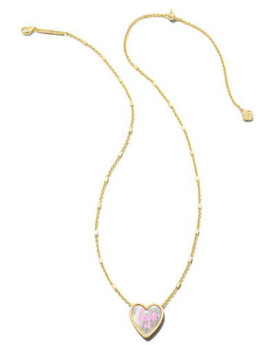 Kendra Scott Love U Pendant Necklace Gold Ivory Mother of Pearl - Gabrielle's Biloxi