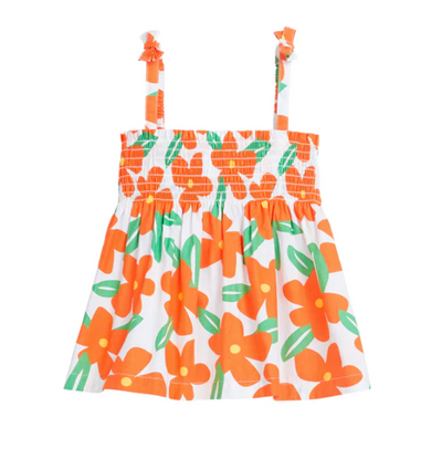 Bisby Lucy Top Tangerine Melrose Floral - Gabrielle's Biloxi