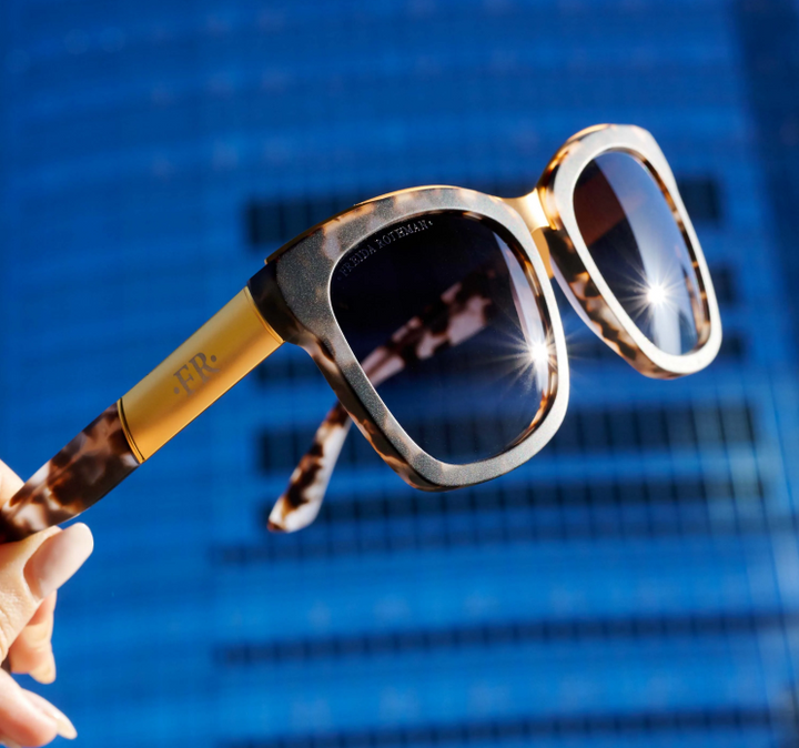 Freida Rothman Madison Large Cateye Sunglasses - Grey Tortoise - Gabrielle's Biloxi