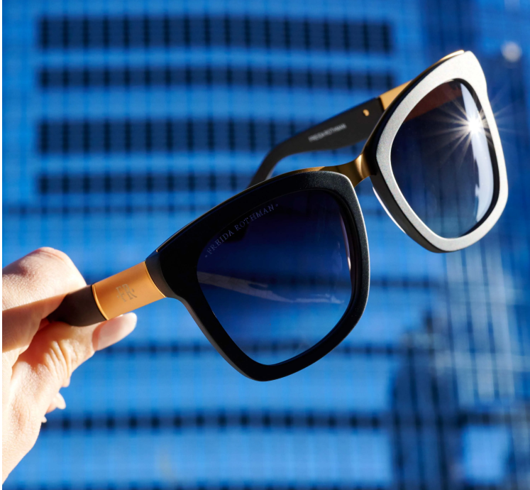 Freida Rothman Madison Large Cateye Sunglasses - Black Matte - Gabrielle's Biloxi