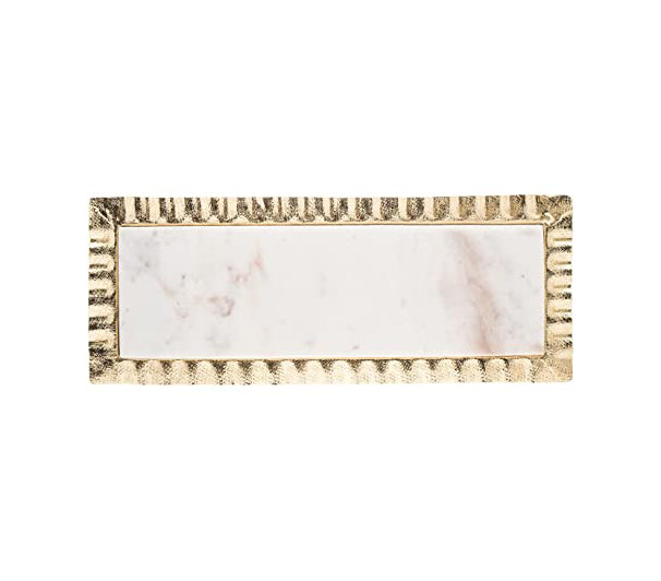 Ripple Marble Tray - Gold - Gabrielle&