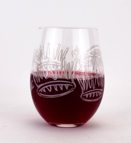La Couronne Wine Glass - Frosted - Gabrielle's Biloxi