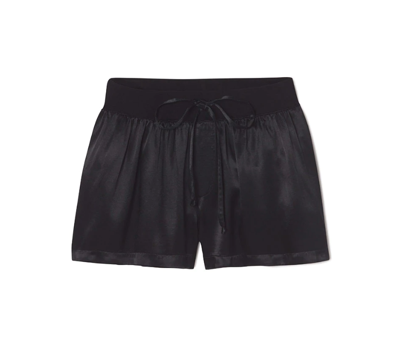 PJ Harlow Mikel Satin Shorts in Black - Gabrielle's Biloxi