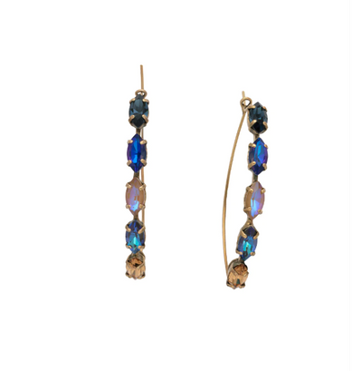 Sorrelli Vera Mini Hoop Earring Venice Blue Antique Gold - Gabrielle's Biloxi