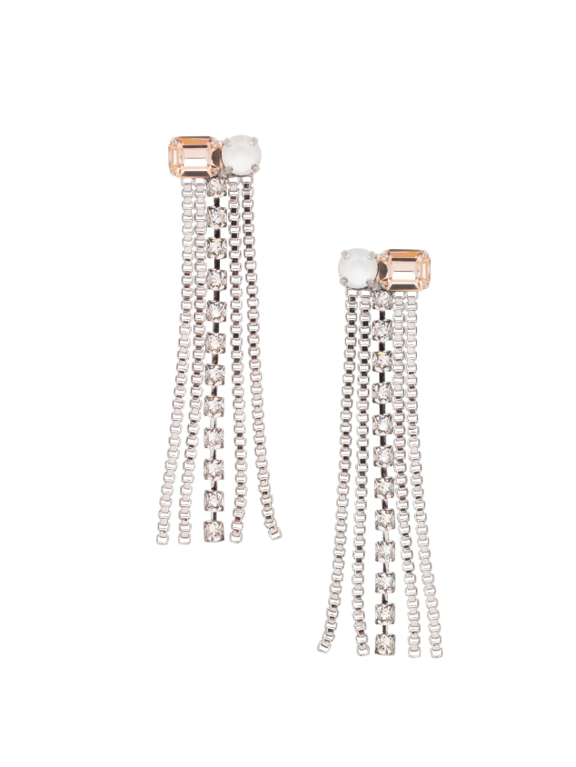 Sorrelli Miriam Statement Earring Palladium Snow Bunny - Gabrielle's Biloxi