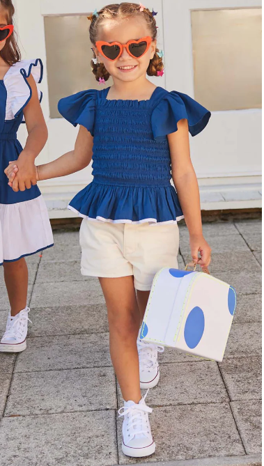 Bisby India Top - Nautical Navy - Gabrielle's Biloxi