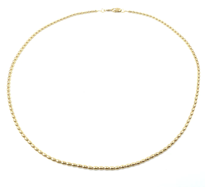 14k Gold Filled 15" Oval Pattern Necklace - Gabrielle's Biloxi