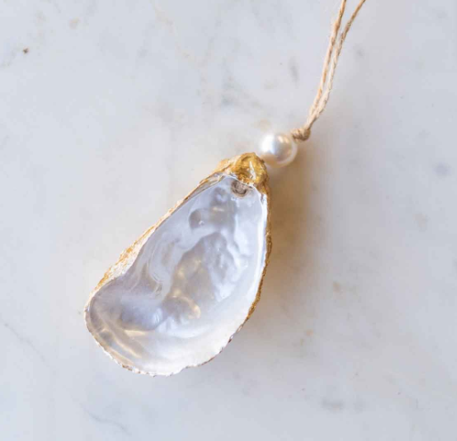 Oyster Ornament Gold/Pearl - Gabrielle's Biloxi