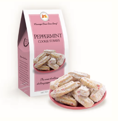 Peppermint Cookie Straws 3.5 oz - Gabrielle's Biloxi
