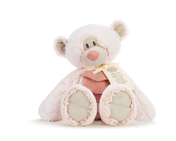 Demdaco Pocket Prayer Bear - Pink - Gabrielle's Biloxi