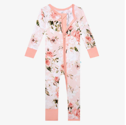 Posh Peanut Vintage Pink Rose Newborn Convertible One Piece - Gabrielle's Biloxi