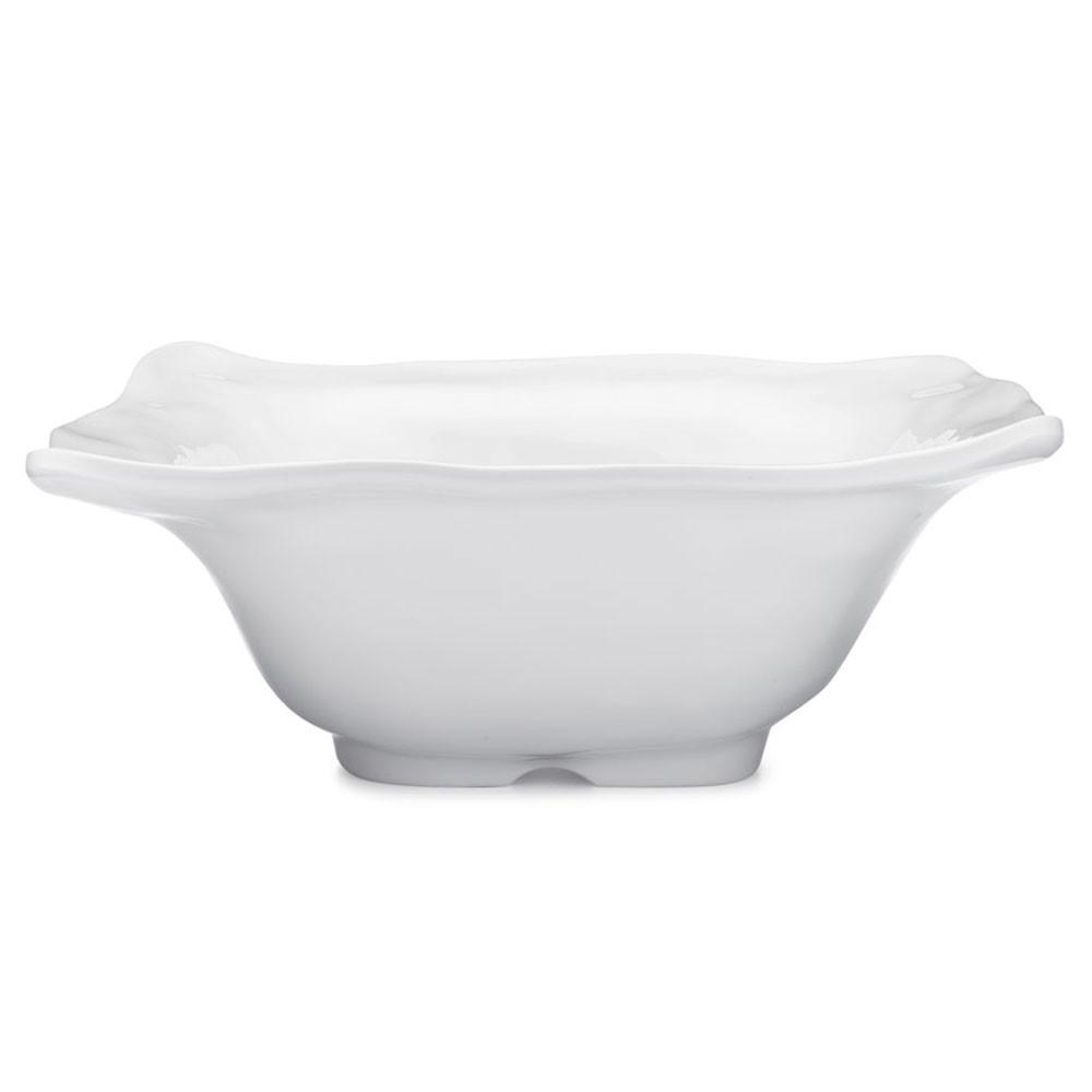 Ruffle White Melamine Square Serving Bowl - Gabrielle's Biloxi