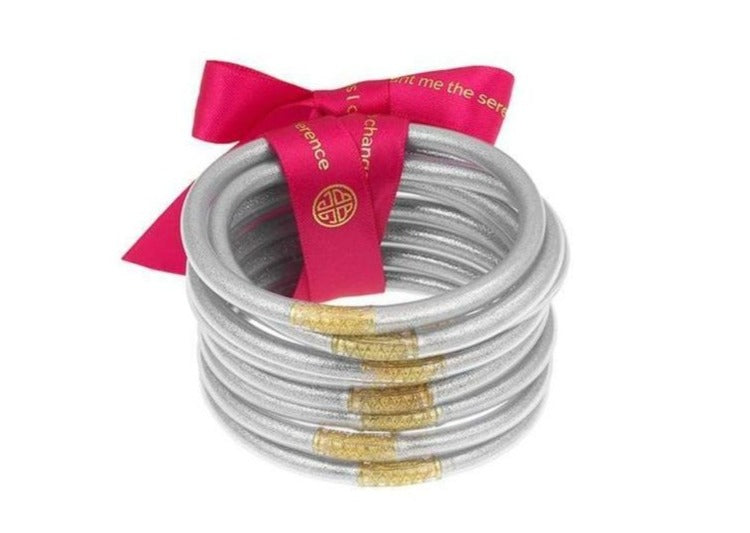 BuDhaGirl Silver All Weather Bangles - Gabrielle's Biloxi
