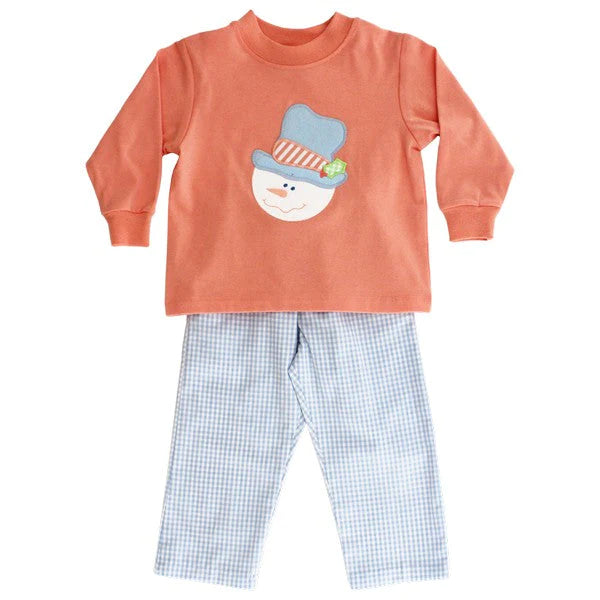 Bailey Boys Pant Set - Snowman - Gabrielle's Biloxi