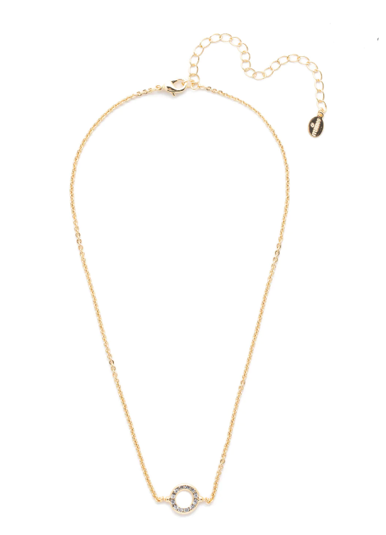 Sorrelli Brianna Pendant Necklace Bright Gold Crystal - Gabrielle's Biloxi