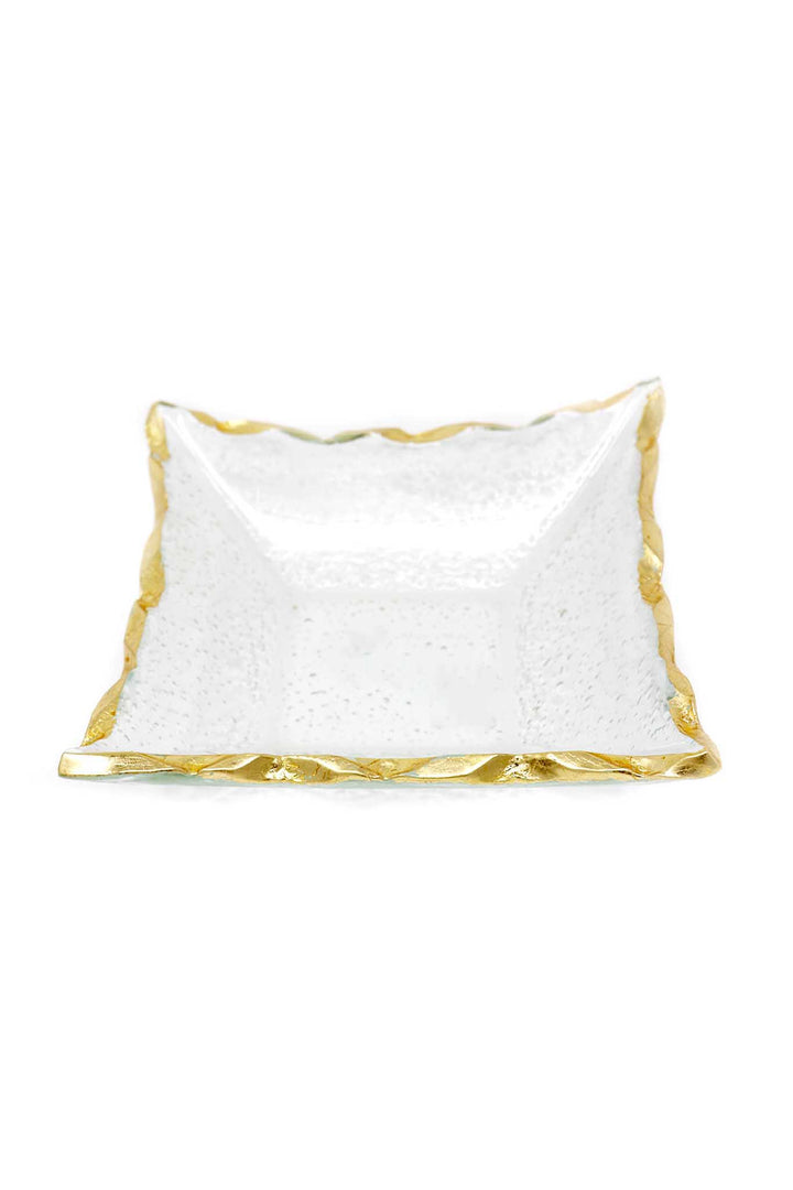 Goldedge Handcrafted Crystal 7" Square Bowl - Gabrielle's Biloxi