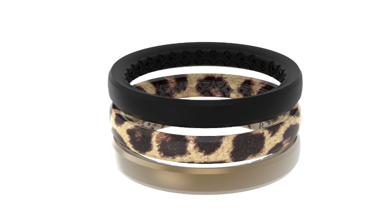 Groove Ring Stackable Leopard - Gabrielle&