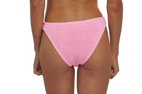LOVE & BIKINIS Barcelona Full Bikini Bottom - Strawberry Pink - Gabrielle's Biloxi