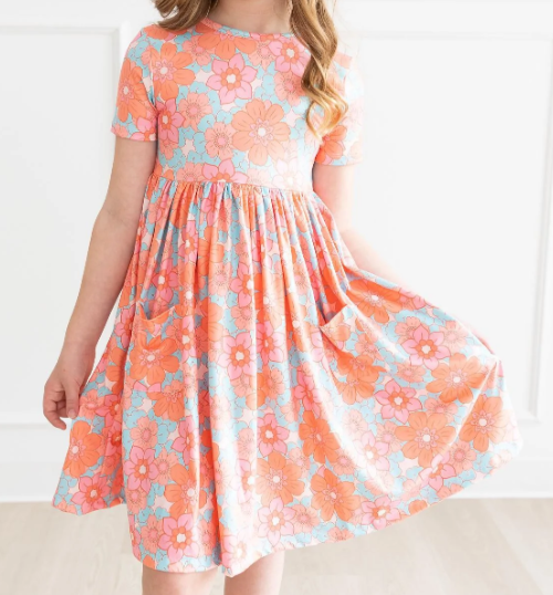 Girls Sweet Gardenias Pocket Twirl Dress - Gabrielle's Biloxi