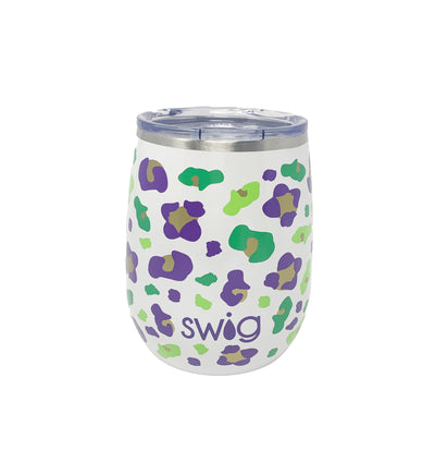Swig 14oz Stemless Wine Cup - Mardi Grawl Leopard - Gabrielle's Biloxi