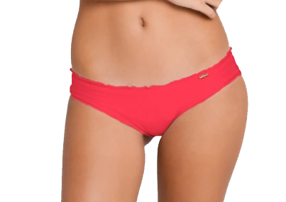 Luli Fama Full Ruched Back Bottom - Bombshell Red - Gabrielle&