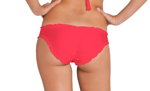 Luli Fama Full Ruched Back Bottom - Bombshell Red - Gabrielle's Biloxi