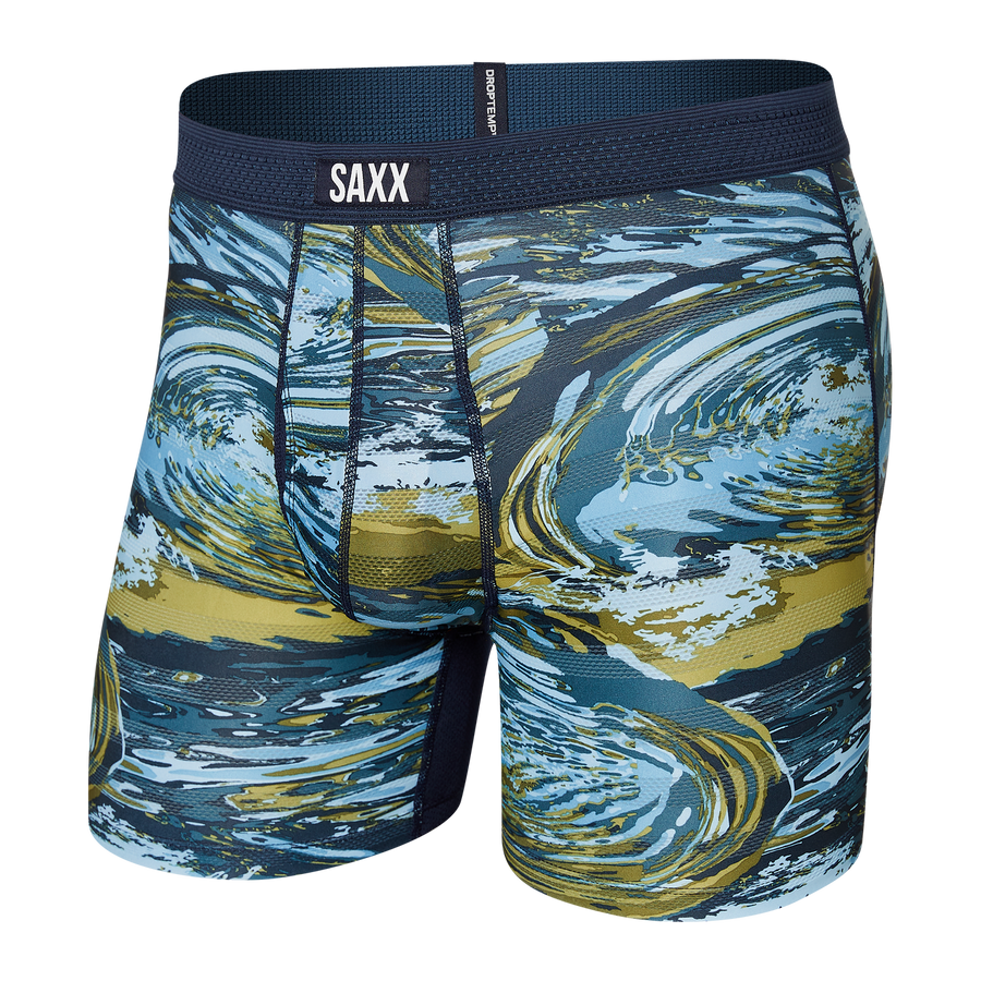 Saxx  Hot Shot Boxer Brief Fly Water Camo Dark Ink - Gabrielle's Biloxi