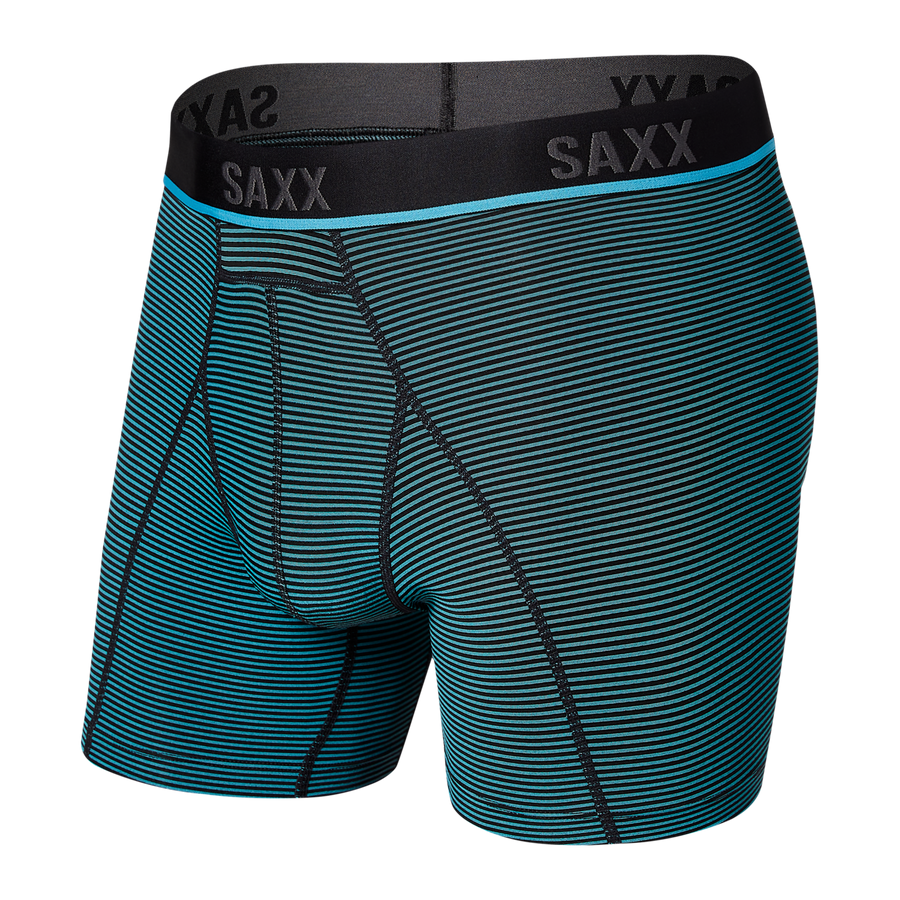 Saxx Kinetic HD Boxer Brief Cool Blue Feed Stripe - Gabrielle's Biloxi
