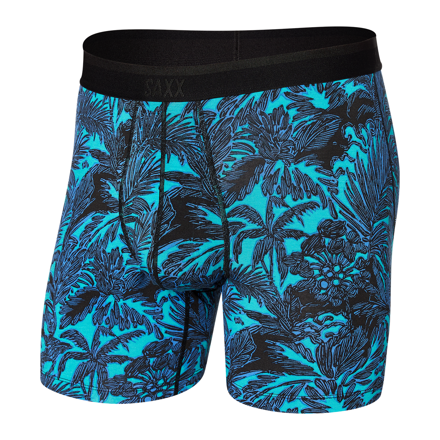 Saxx Platinum Boxer Brief Fly Lush Tropics Racer Blue - Gabrielle's Biloxi
