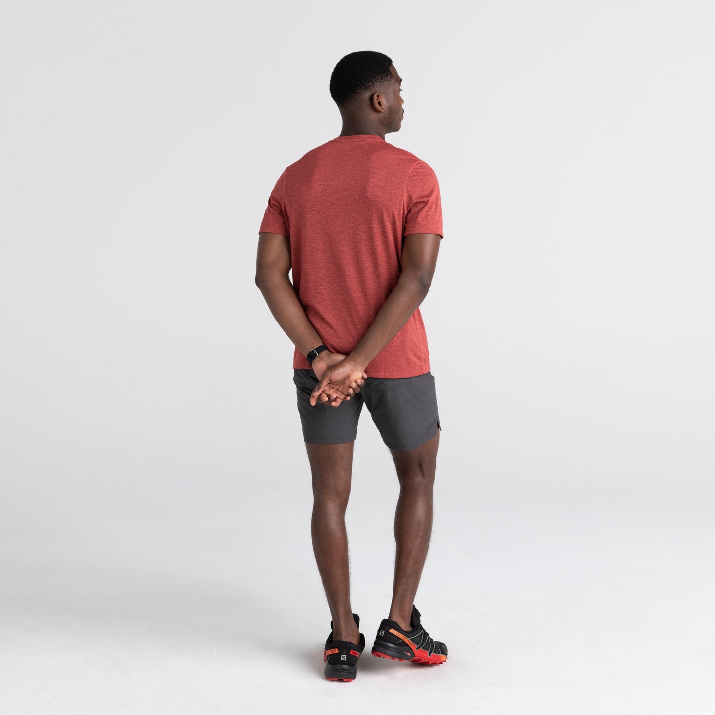 Saxx  All Day Aerator Tee Desert Red Heather - Gabrielle's Biloxi