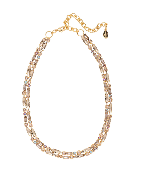 Sorrelli Emory Tennis Necklace Bright Gold Raw Sugar - Gabrielle's Biloxi