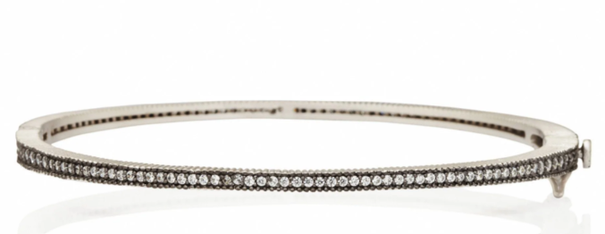 Freida Rothman Signature Thin Pave' Hinge Bangle - Gabrielle's Biloxi