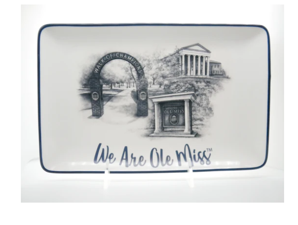 Ole Miss Campus Ceramic Tray - Gabrielle's Biloxi