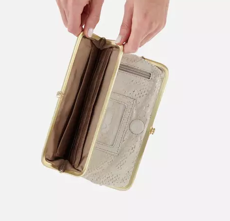 Hobo Lauren Wallet - Gold Filigree Exotic - Gabrielle's Biloxi