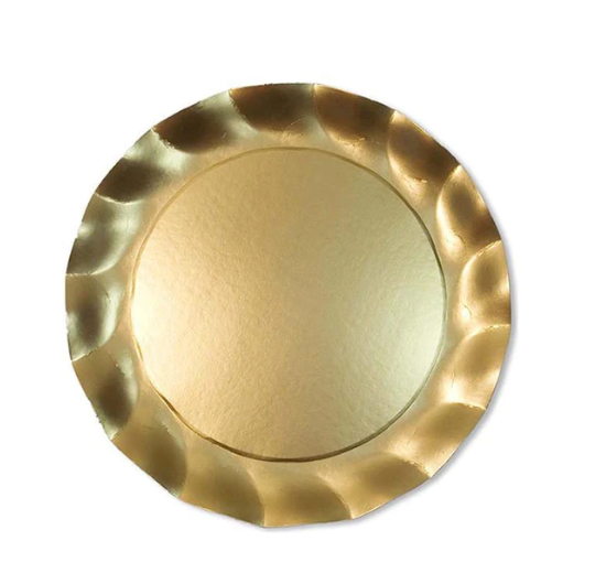 Wavy Charger Plate Satin Gold - Gabrielle's Biloxi