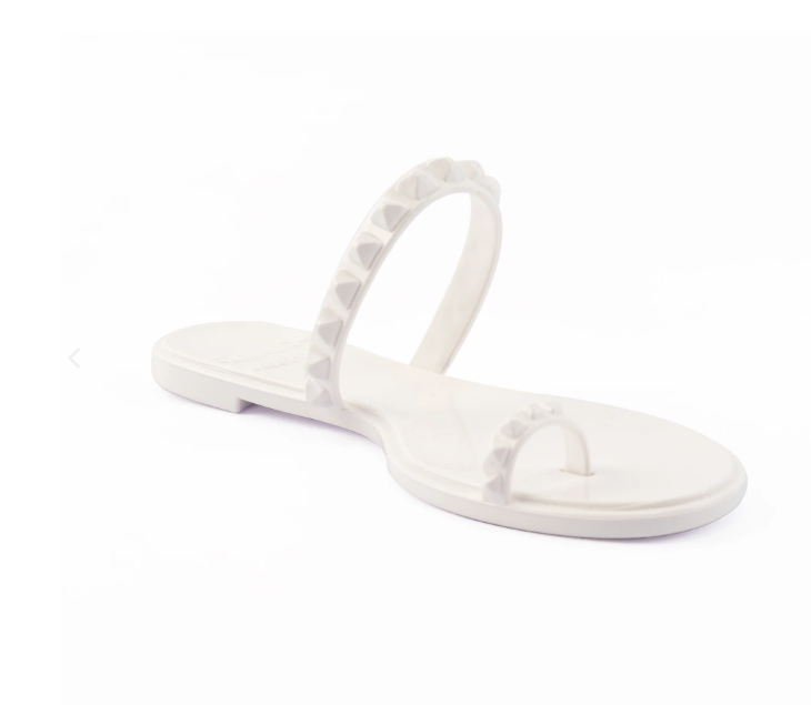 Carmen Sol Maria Flat Sandal - White - Gabrielle's Biloxi
