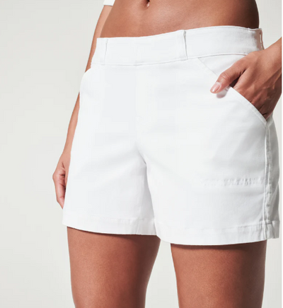 Spanx Stretch Twill Shorts, 4" White - Gabrielle's Biloxi
