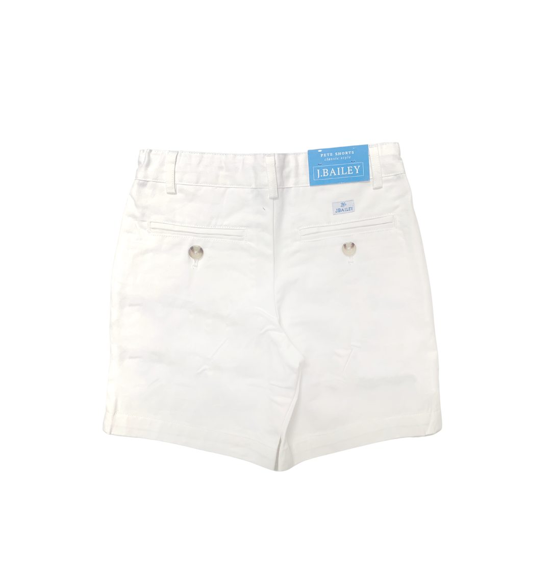 Bailey Boys Short - White Twill - Gabrielle's Biloxi