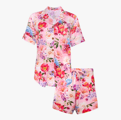 Posh Peanut Brisa-Women's Short Sleeve Shirt & Shorts Pajama Set - Gabrielle's Biloxi