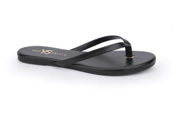 Yosi Samra Rivington Black Leather Flip Flop - Gabrielle's Biloxi