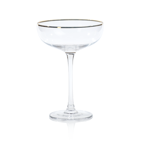 Martini Glass with Gold Rim - Gabrielle&